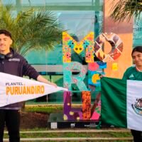 Ana Sofía Zavala y Alexander Serrano, estudiantes del Cecytem Puruándiro que participarán en United Space School 2026.