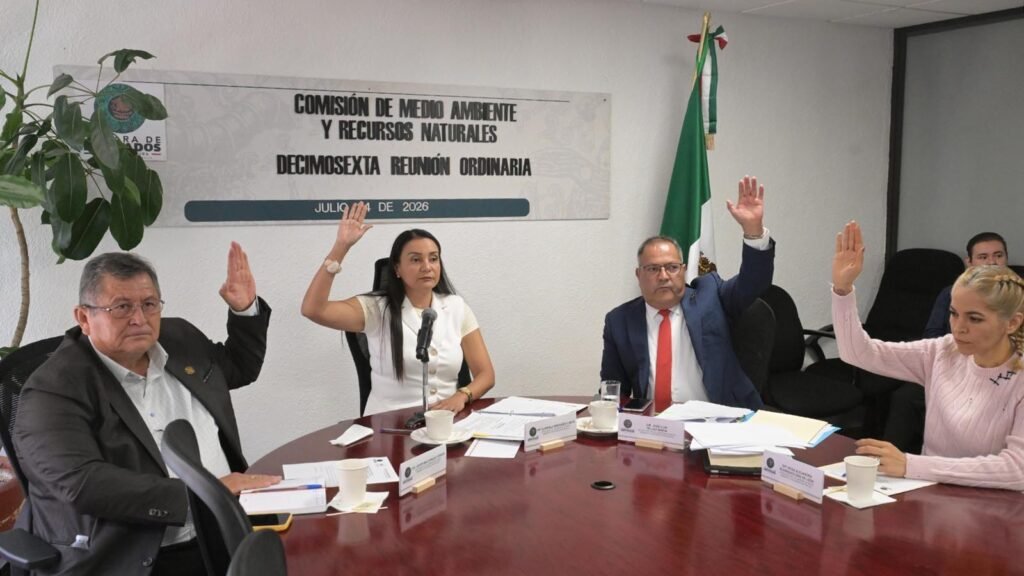 Integrantes de la Comisión de Medio Ambiente durante una sesión de trabajo en la Cámara de Diputados.