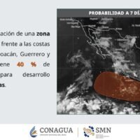 Nubes de tormenta sobre la costa de Michoacán durante la temporada de lluvias.