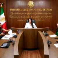 Sesión del Tribunal Electoral del Estado de Michoacán.