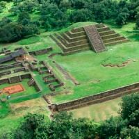 Vista de las Yácatas de Tzintzuntzan, uno de los principales sitios arqueológicos de Michoacán.