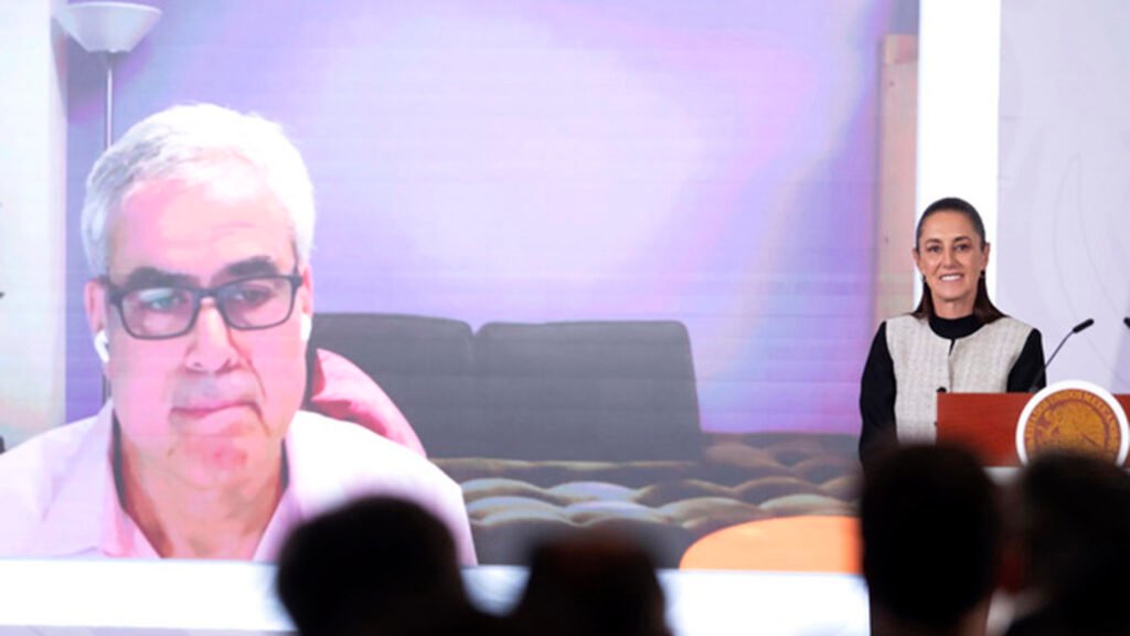 La presidenta Claudia Sheinbaum durante la conferencia donde anunció una propuesta sobre regulación de redes sociales.