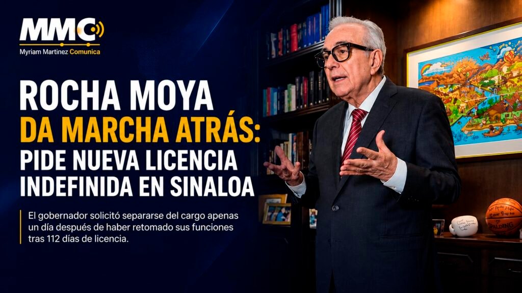 Rubén Rocha Moya solicita nuevamente licencia como gobernador de Sinaloa