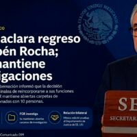 Rubén Rocha Moya, gobernador de Sinaloa, cuya reincorporación al cargo fue abordada por la Secretaría de Gobernación.