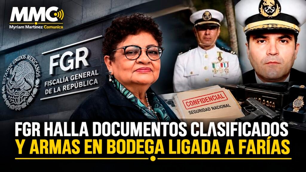 La FGR aseguró documentos de seguridad nacional, expedientes navales, listas de aduanas y armas sin registro en una bodega relacionada con Manuel Roberto Farías.