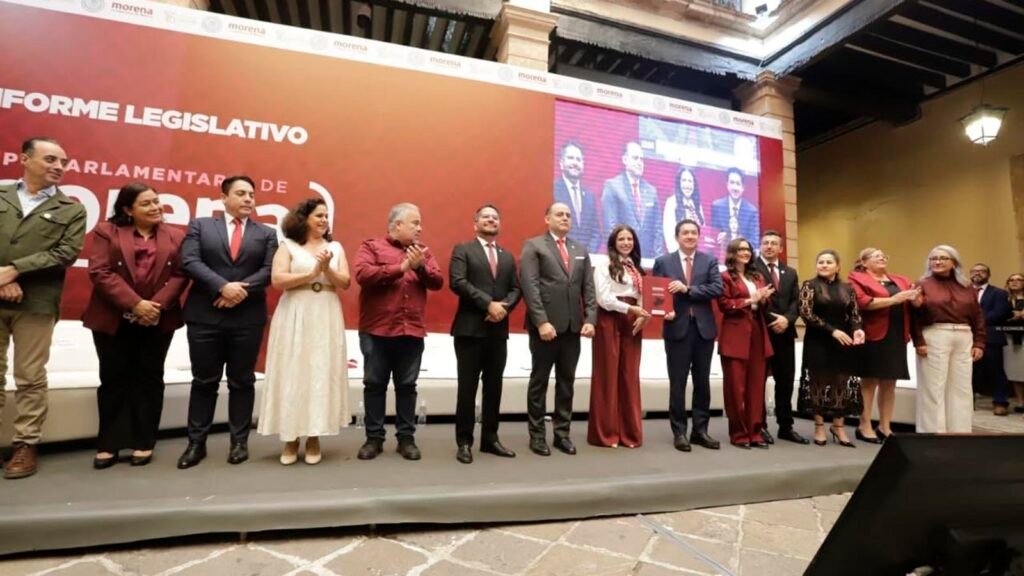 El Grupo Parlamentario de MORENA de la 76 Legislatura del Congreso del Estado, presentó su Segundo Informe Legislativo, en el cual se destacó la labor que sus diputadas y diputados han realizado en este Poder Legislativo.