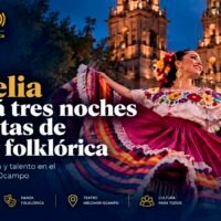 Bailarines del Ballet Folklórico del Estado de Michoacán durante una presentación.