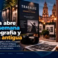 Actividad del Festival Tragaluz de fotografía en Michoacán.