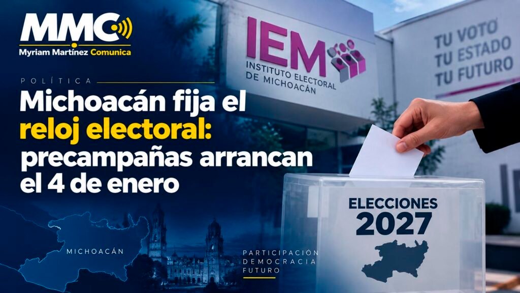 Urna electoral alusiva a las elecciones de Michoacán 2027