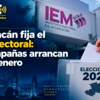 Urna electoral alusiva a las elecciones de Michoacán 2027