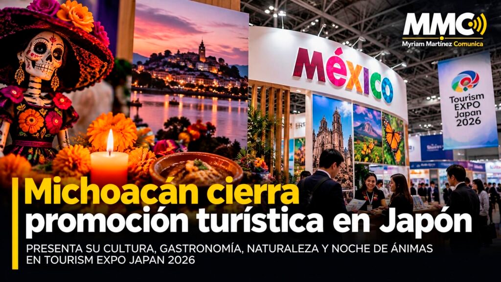 Pabellón de México con participación de Michoacán en Tourism EXPO Japan 2026 en Tokio.