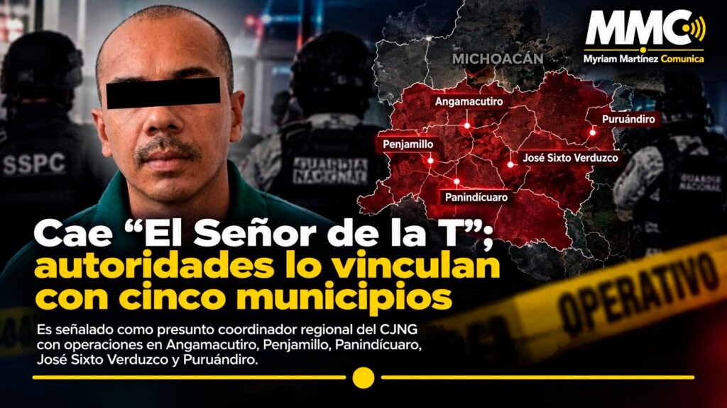 Mapa de Michoacán con los municipios señalados en la investigación.
