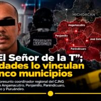 Mapa de Michoacán con los municipios señalados en la investigación.