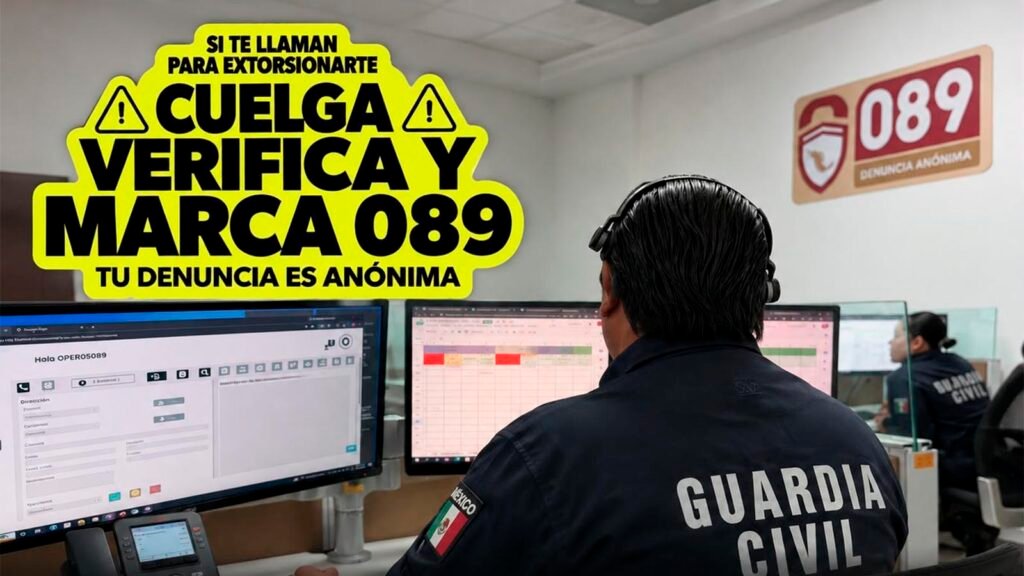 Campaña de la SSP de Michoacán para denunciar intentos de extorsión telefónica de manera anónima al 089.