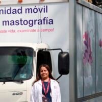 Unidad móvil de mastografía de la Secretaría de Salud de Michoacán.